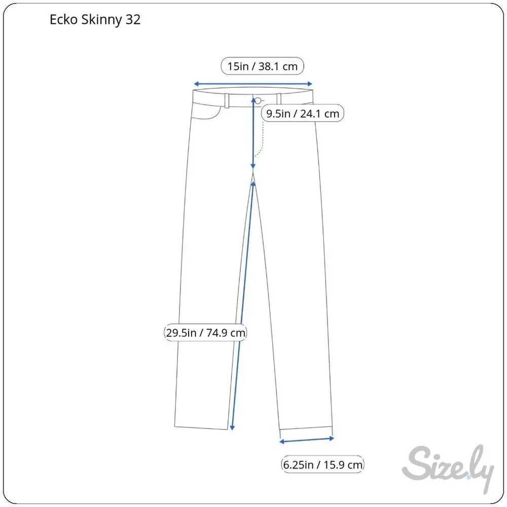 Ecko Unltd Mens Size 32 x 29.5 Medium Wash Faded Pockets Skinny Denim Jeans